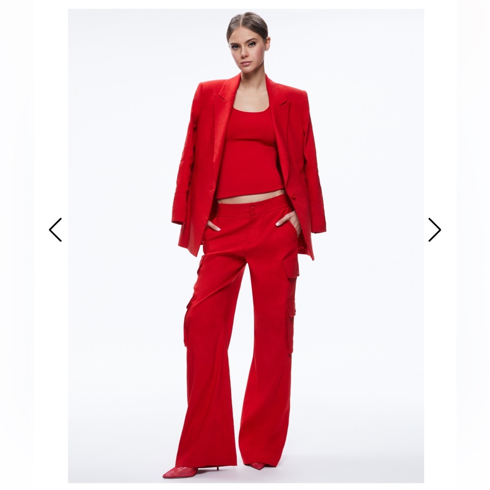 ALICE + OLIVIA HAYES WIDE LEG CARGO PANT